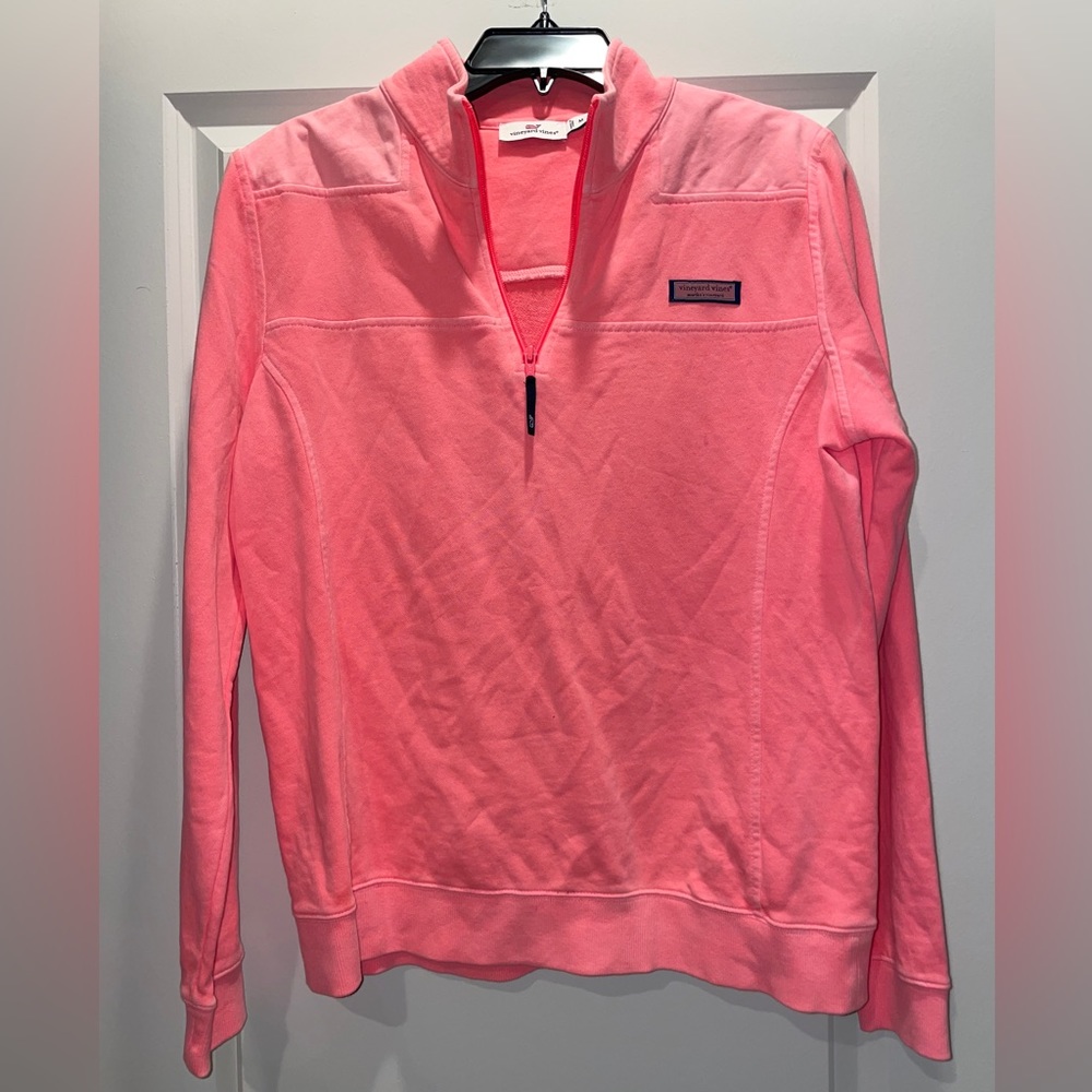 Bright Pink Vineyard Vine QuarterZip Sweatshirt